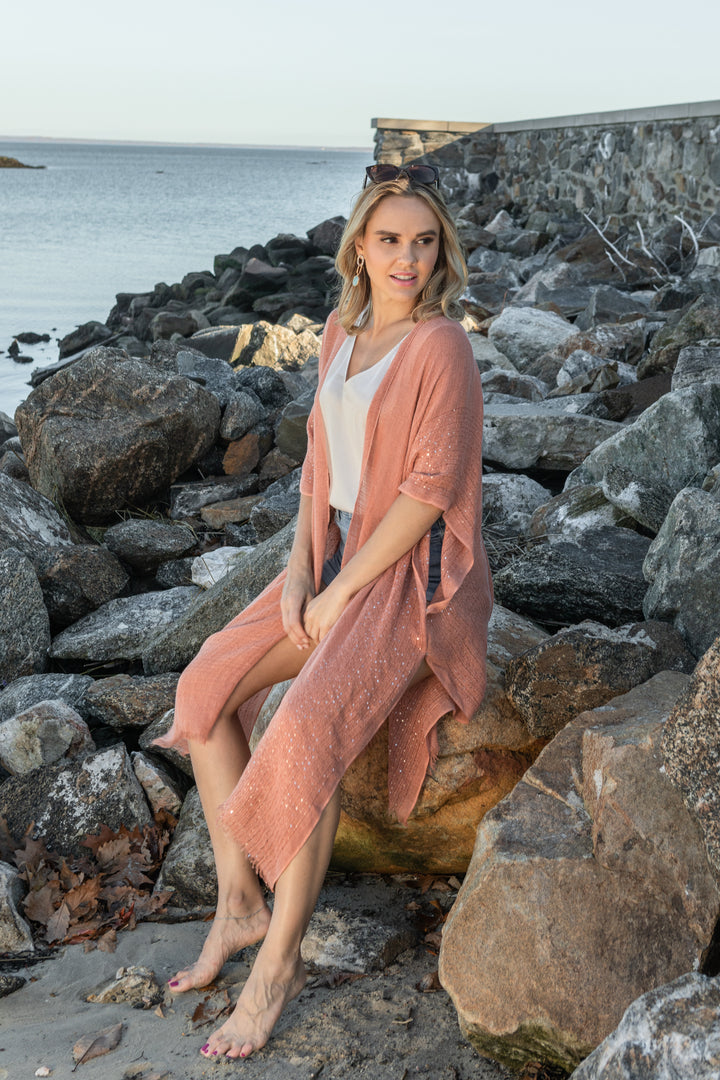 Shimmering Sequined Ruana
