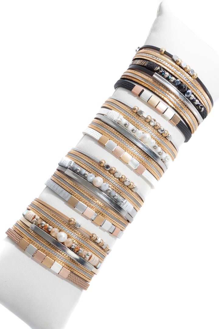 Metallic Beaded Bracelet
