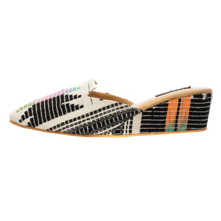 Black and White Aztec Print Mules
