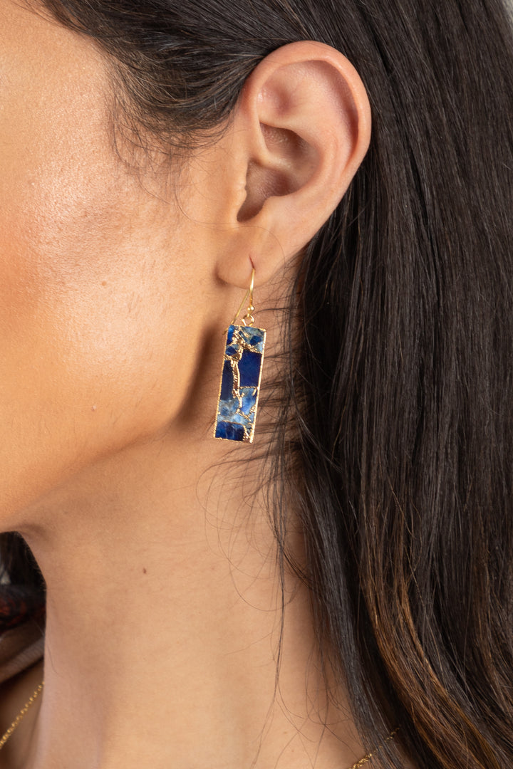 Mojave Rectangle Gemstone Earrings