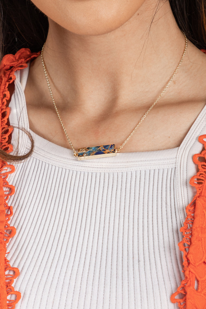 Mojave Rectangle Gemstone Necklace