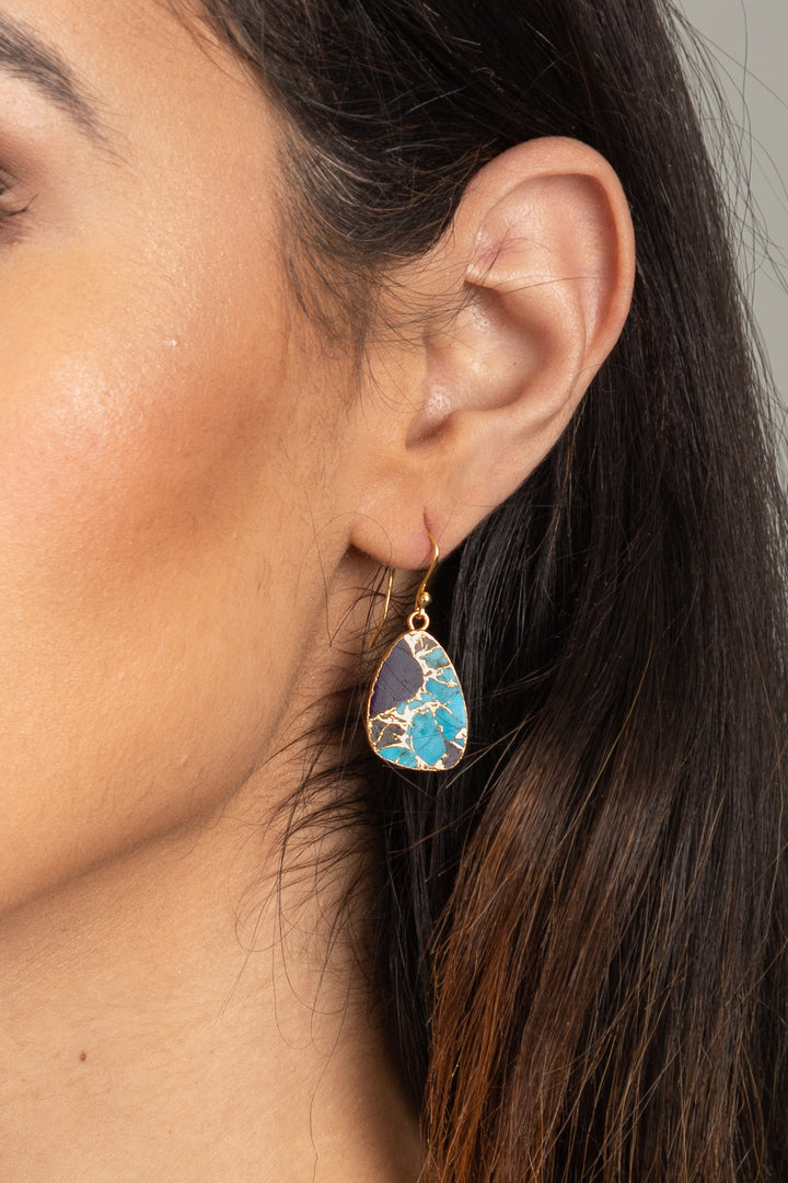 Mojave Triangle Gemstone Earrings