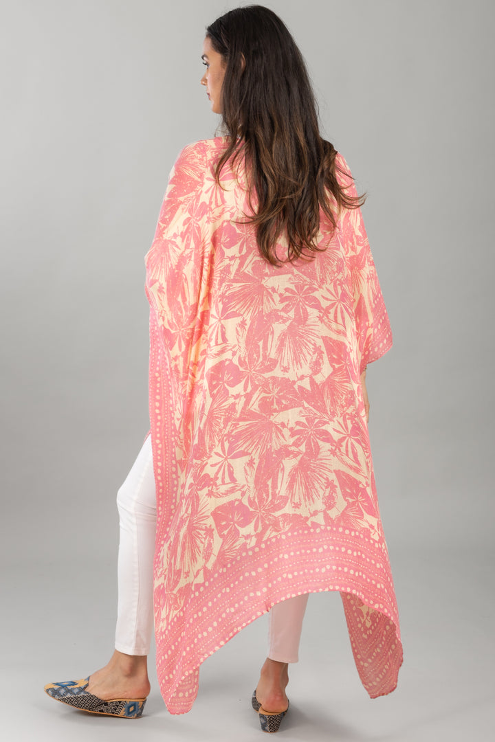 Woodblock Kimono Peach