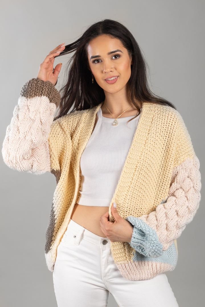 Hand Crocheted Pastel Cardigan