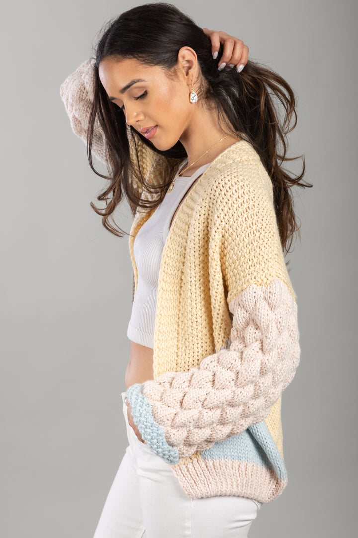 Hand Crocheted Pastel Cardigan