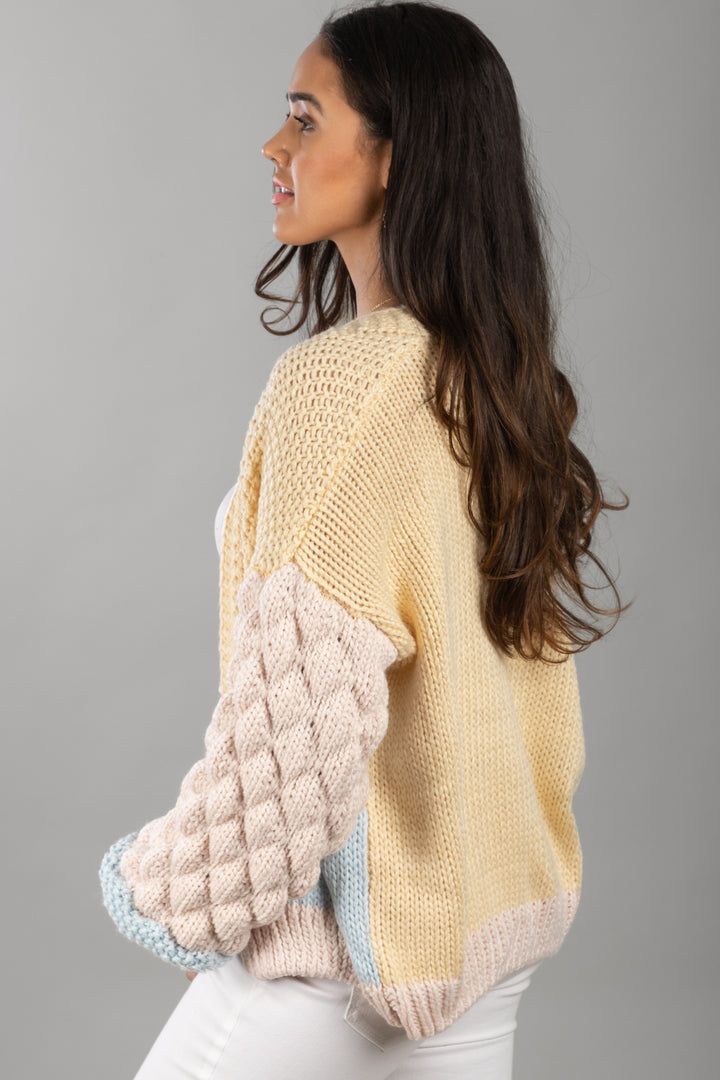 Hand Crocheted Pastel Cardigan