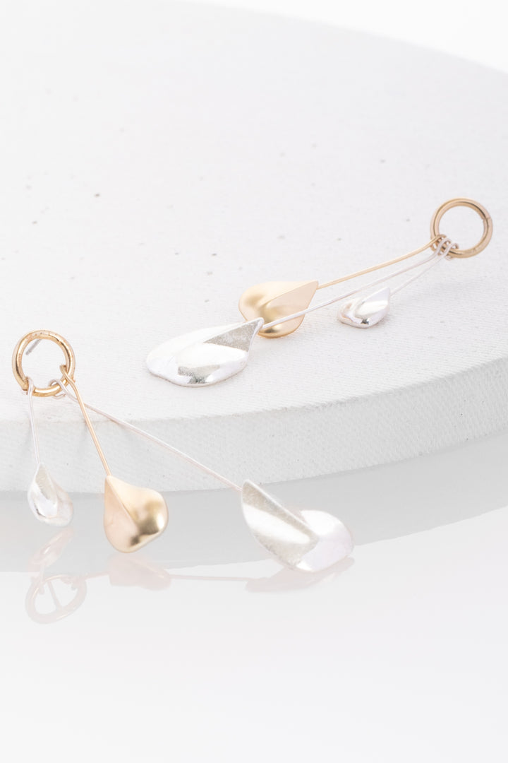 Triplicity Leaf Dangle Earrings