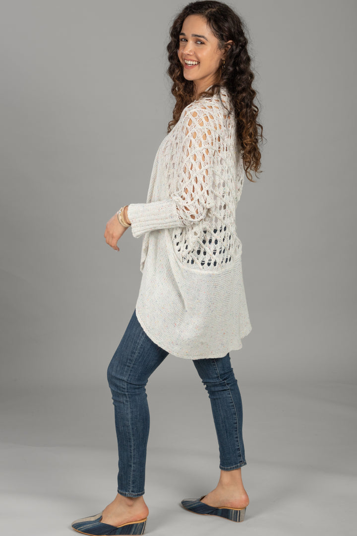Cotton Open Knit Sweater