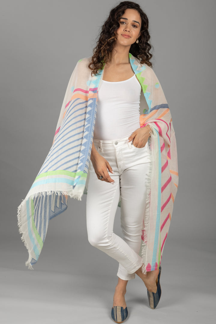 Colorful Mixed Pattern Scarf