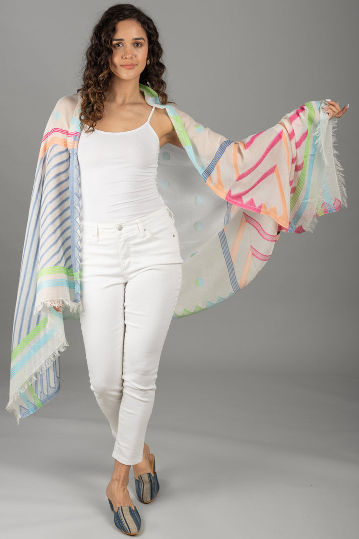 Colorful Mixed Pattern Scarf