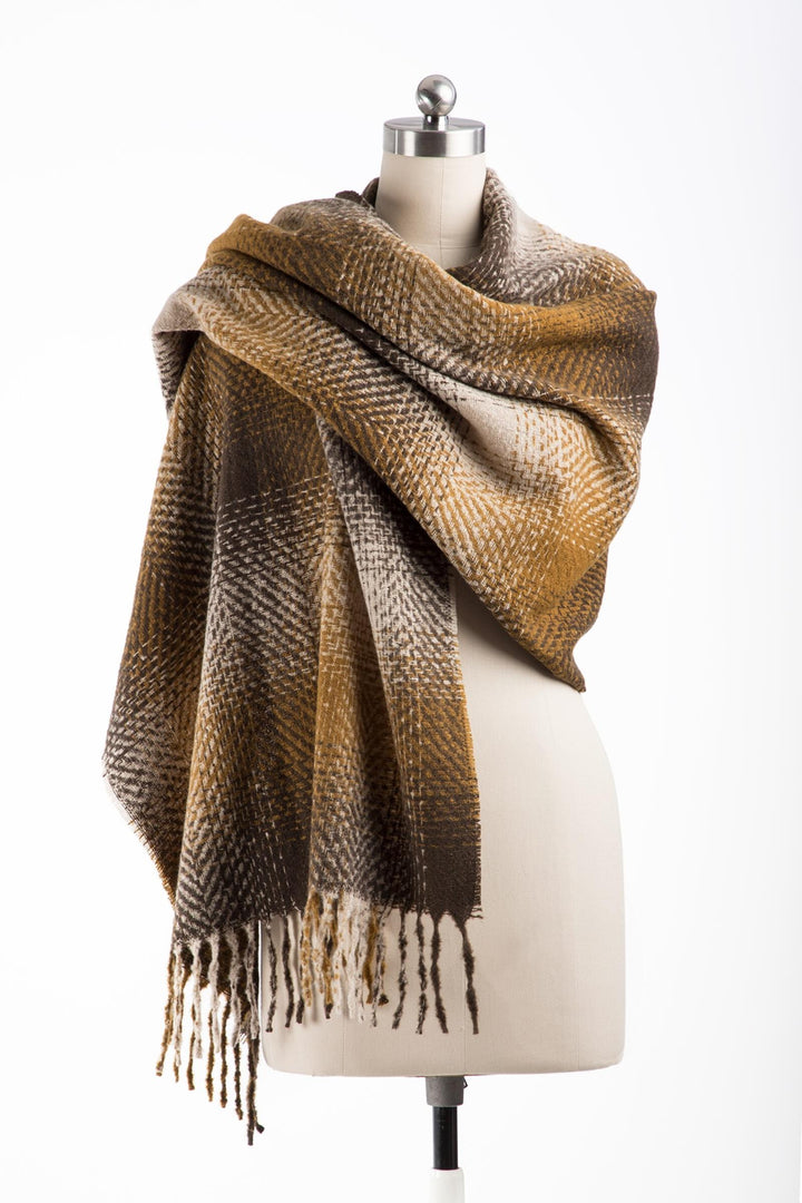 Multi Plaid Throw Scarf