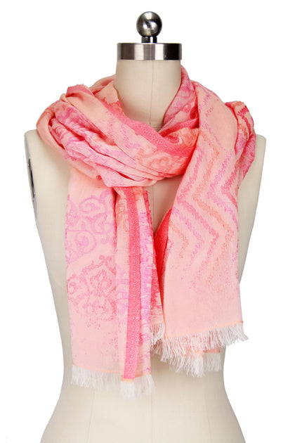 Saachi Women's Colorblock Cashmere & Silk Scarf - Pink