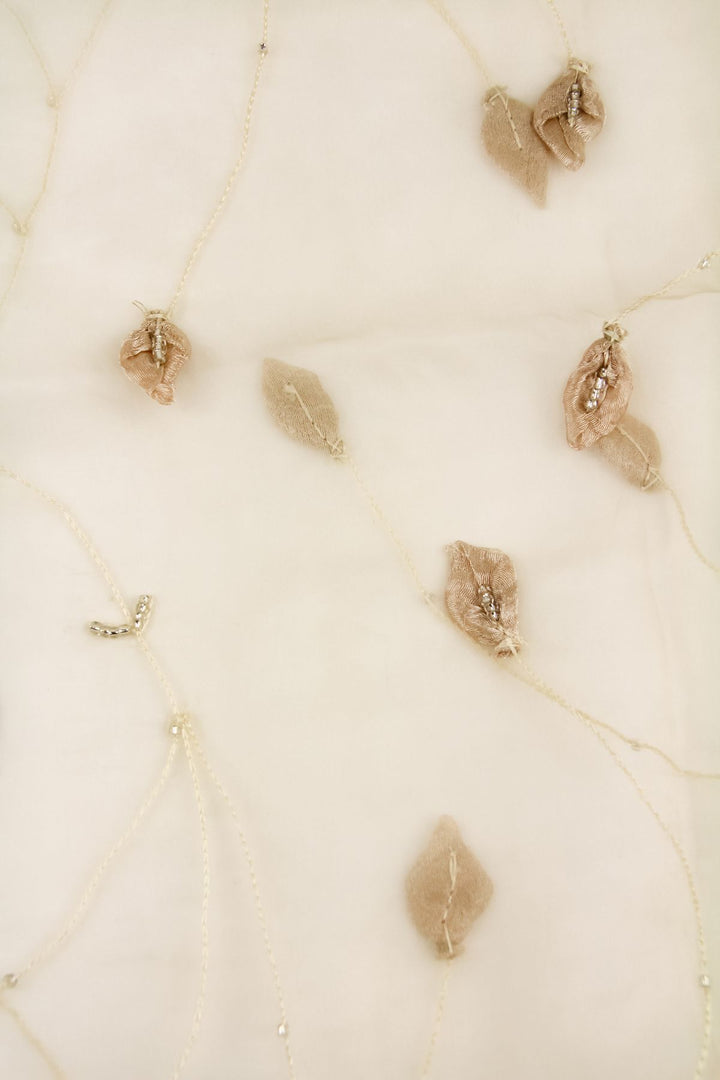 Aspen Embroidered Leaf Scarf