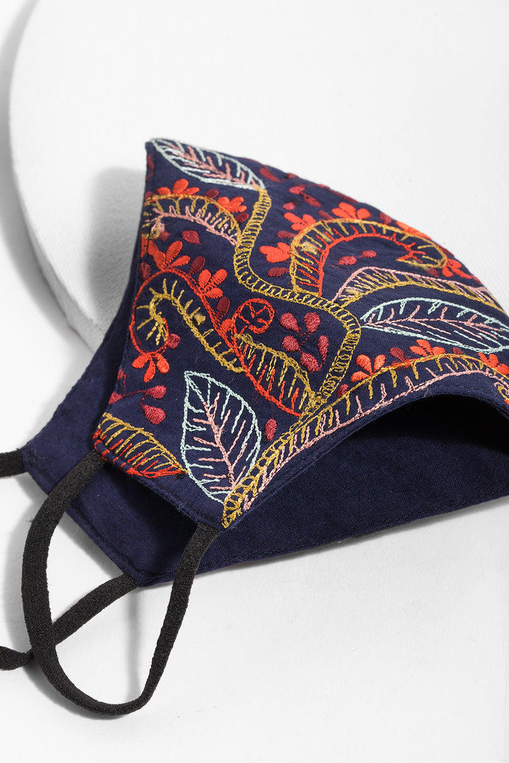 Autumn Embroidered Face Mask