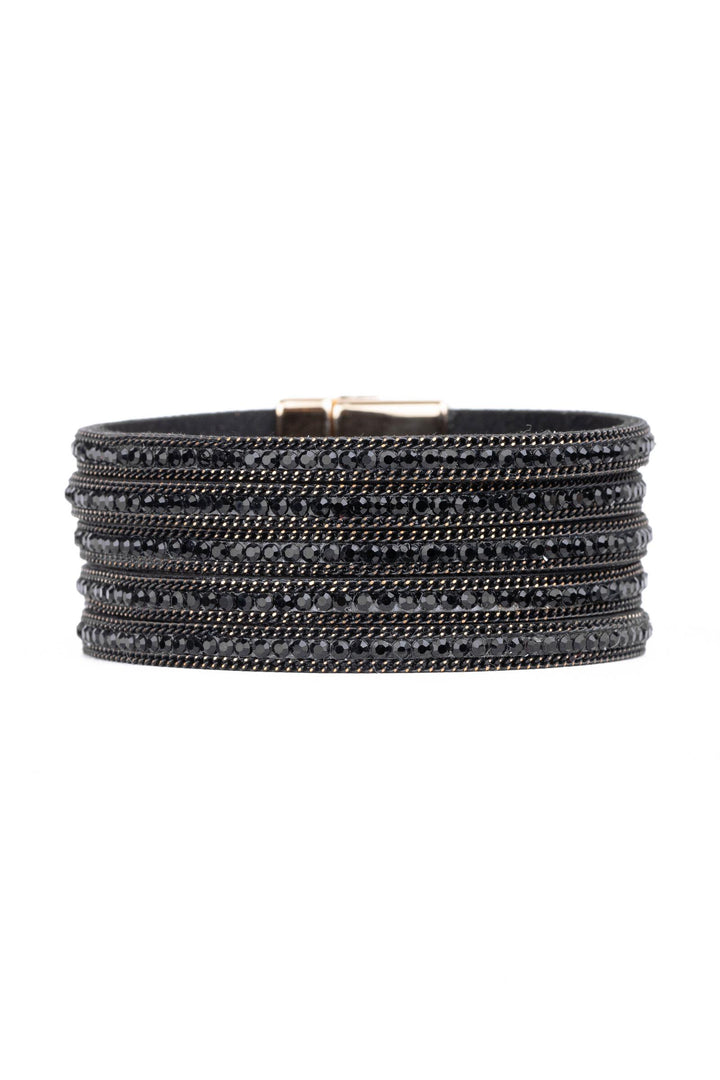Midnight Suede Beaded Bracelet