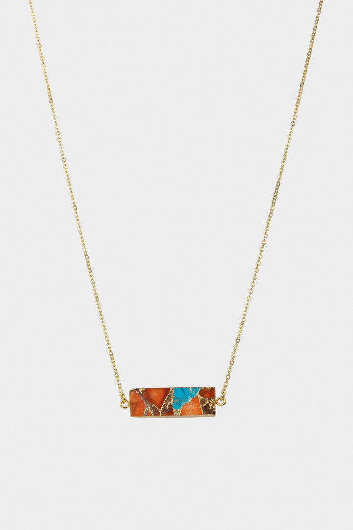Mojave Rectangle Gemstone Necklace