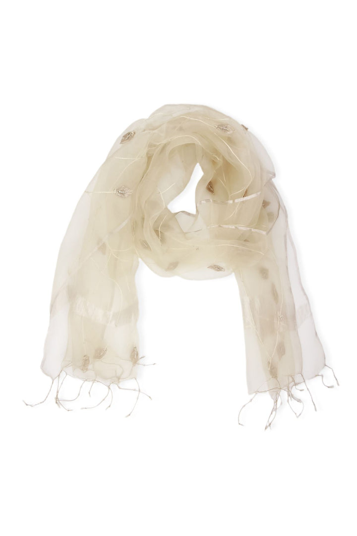 Aspen Embroidered Leaf Scarf
