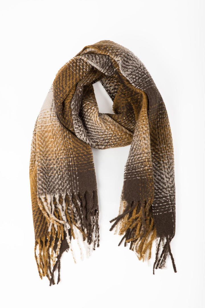 Multi Plaid Throw Scarf