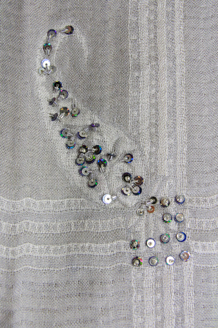 Oversized Embroidered Block Scarf
