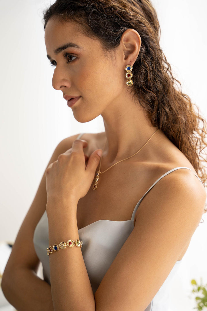Divine Multi Dangle Earrings