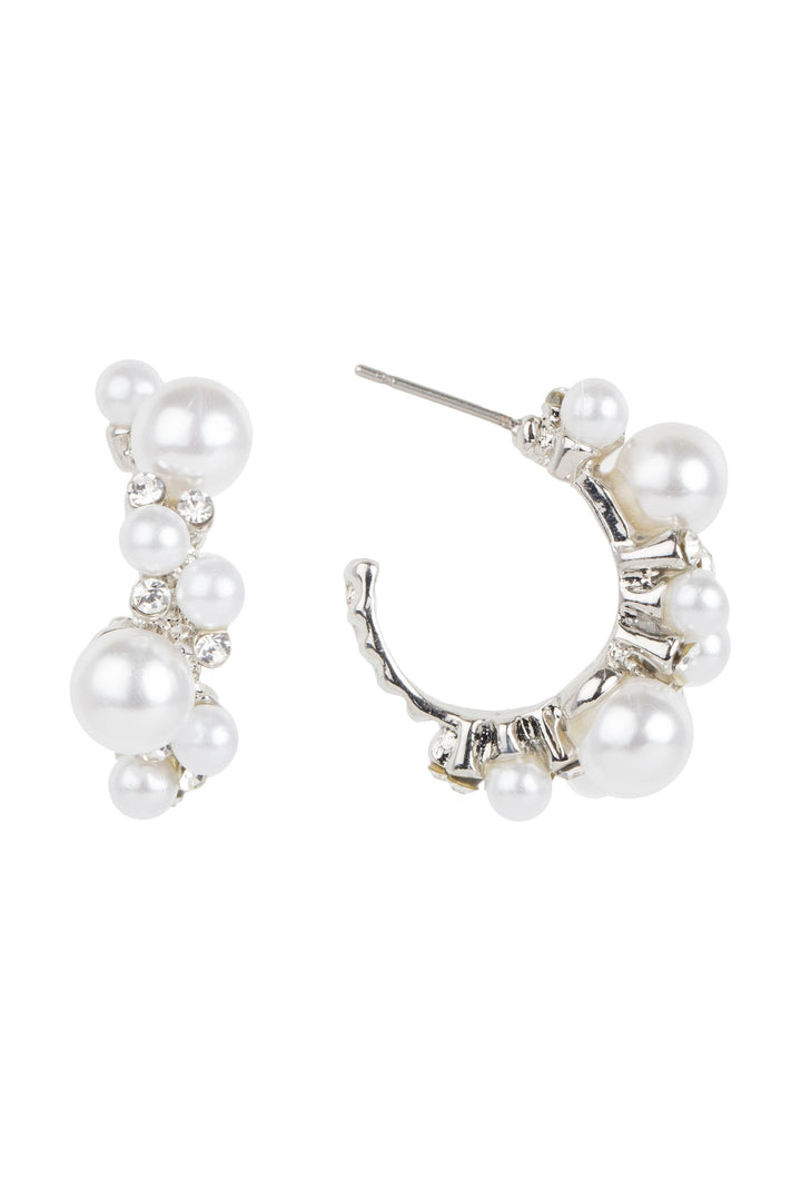 Scatter Pearl Hoop Earring