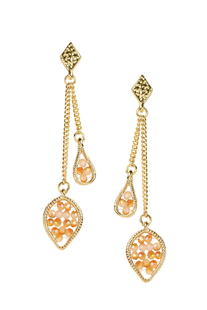 Crystal Bead Dangle Earrings