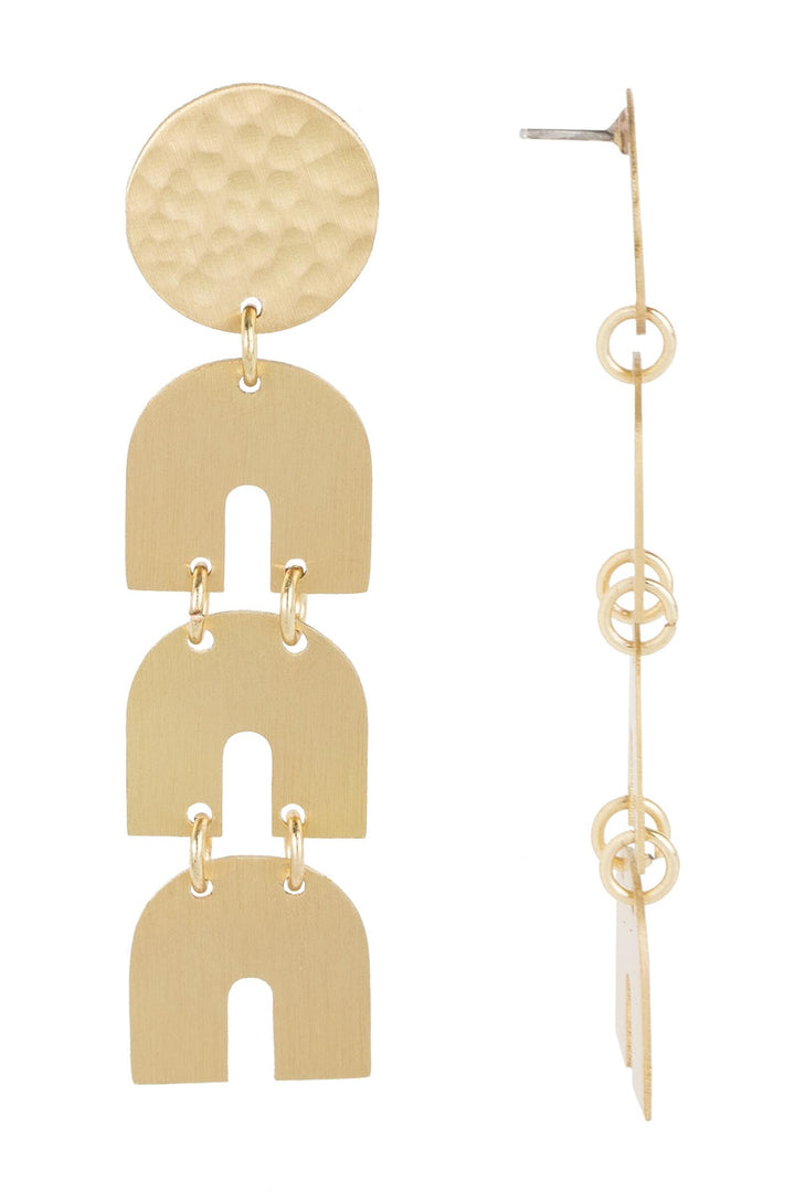 Iris Hammered Rainbow Earring