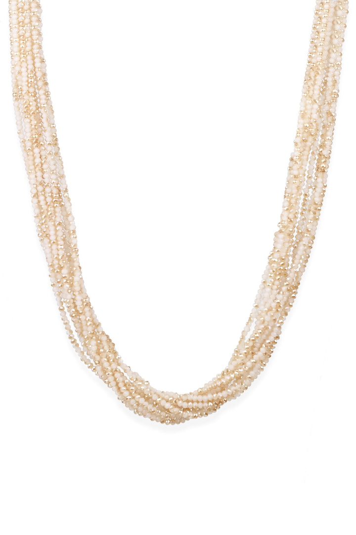 Multi Strand Beaded Short Necklace
