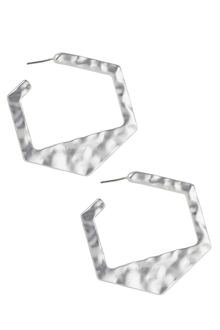 Hammered Angle Earring
