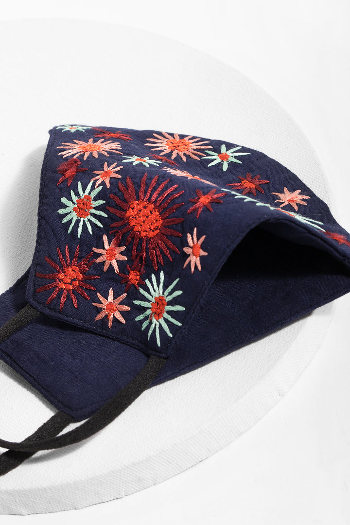 Bouquet of Flowers Embroidered Face Mask