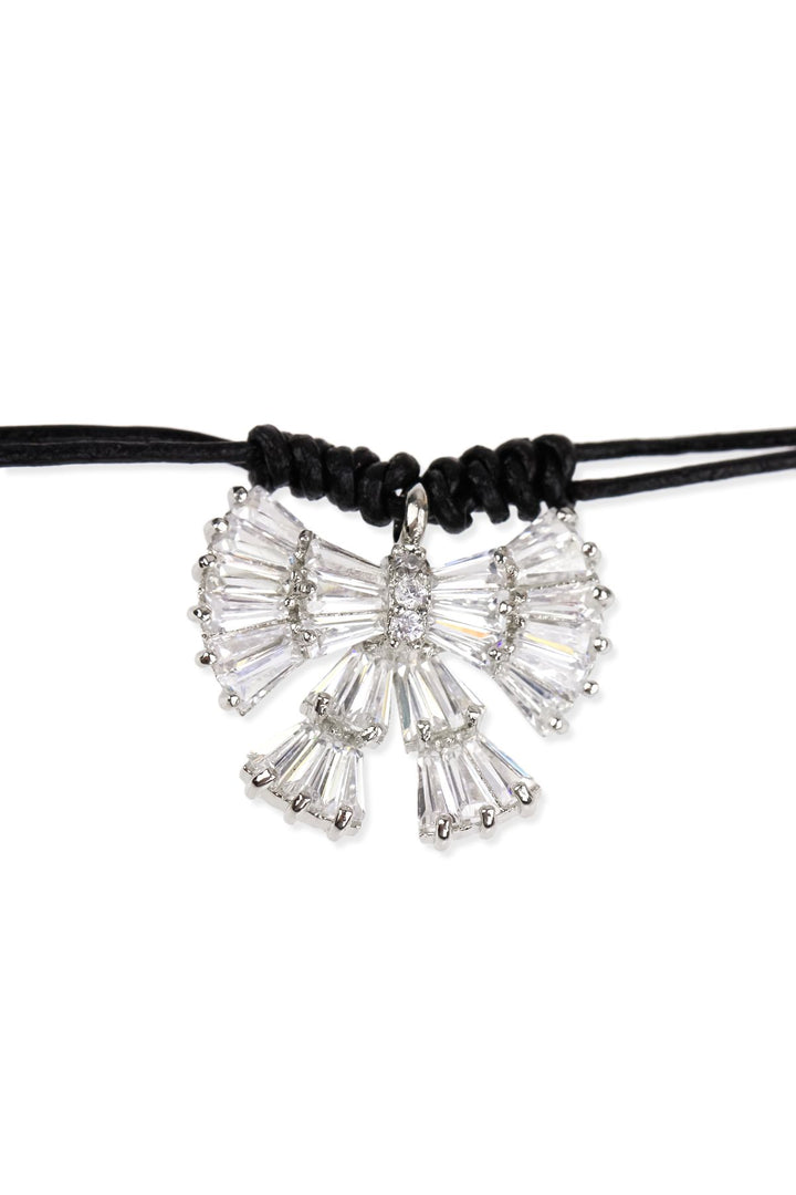 Crystal Bow Choker Necklace