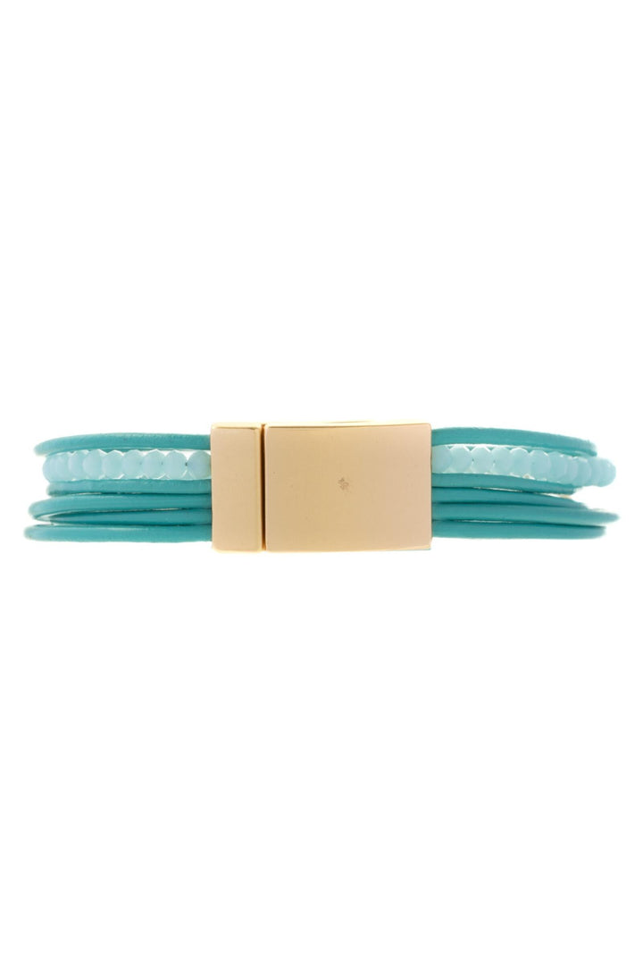 Golden Arrow Leather Bracelet