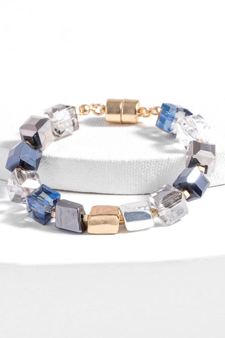 Faceted Bead and Stone Bracelet