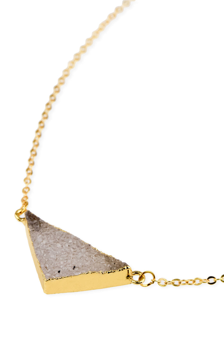 Triangle Druzy Necklace