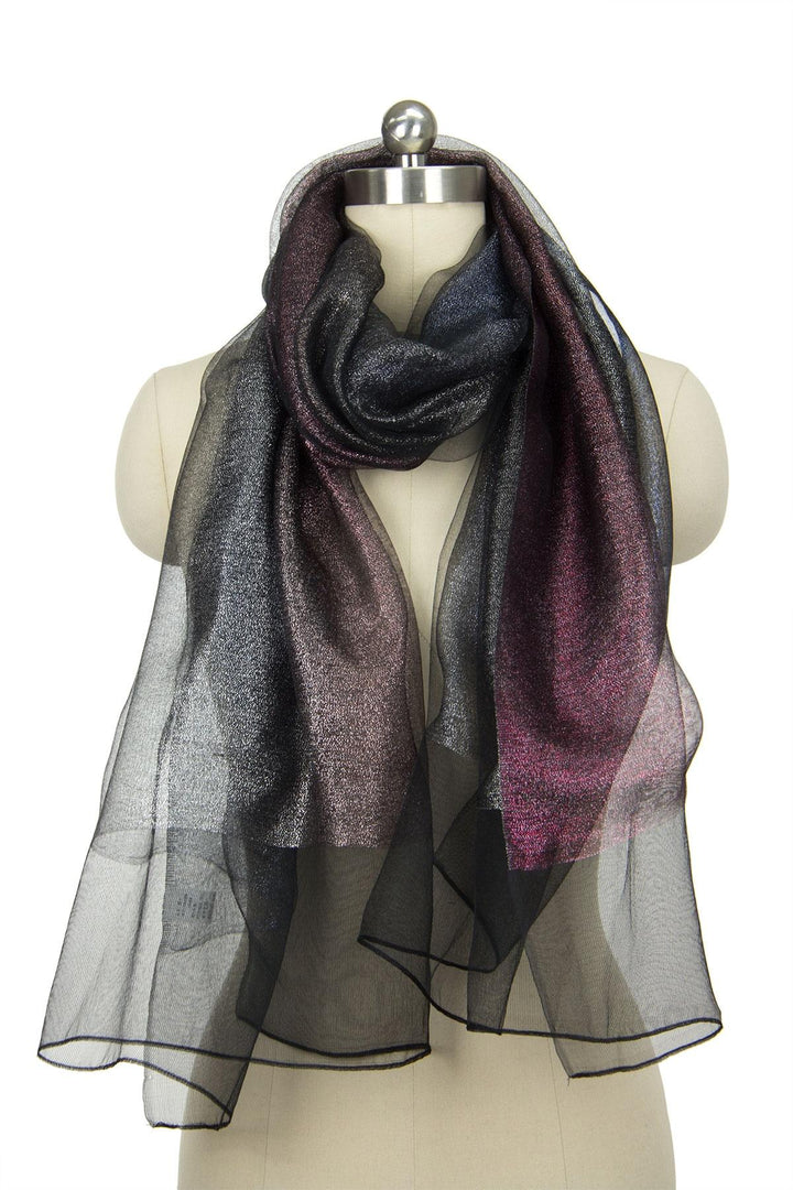 Ombre Glitz Wrap Sparkly Silk Scarf
