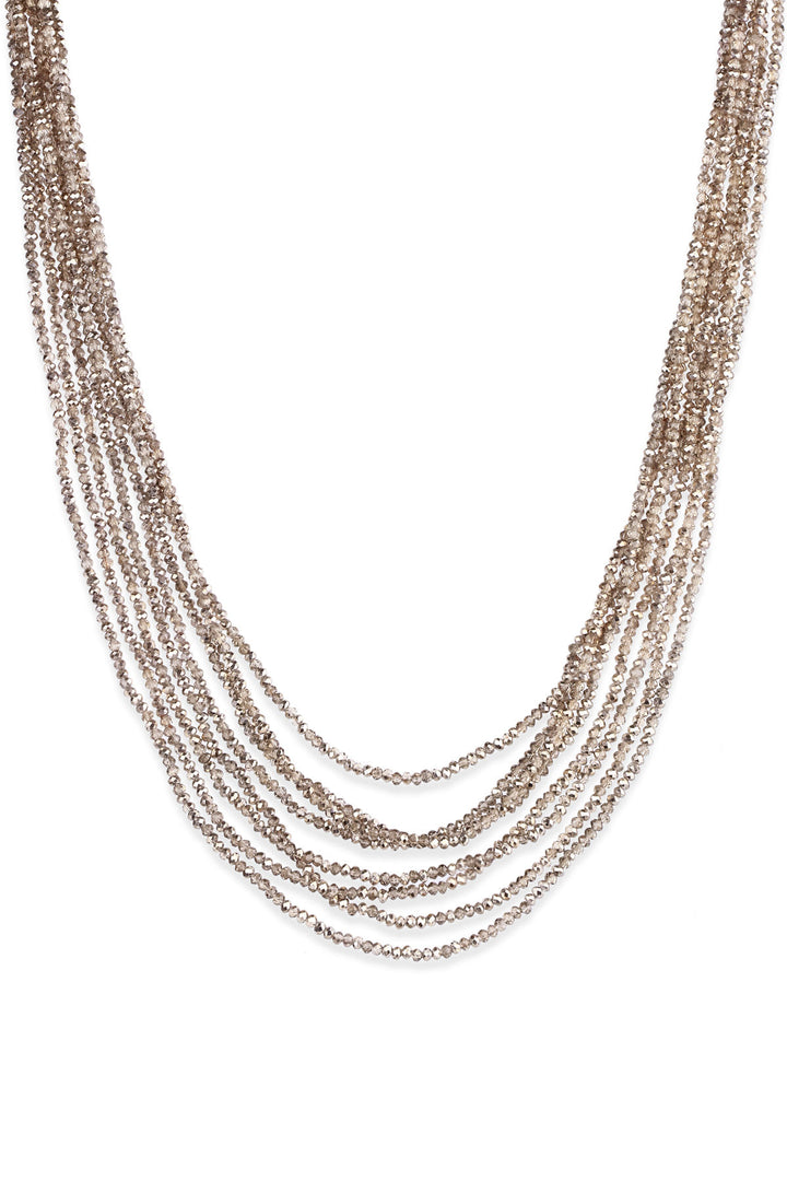 Multi Strand Short Crystal Necklace