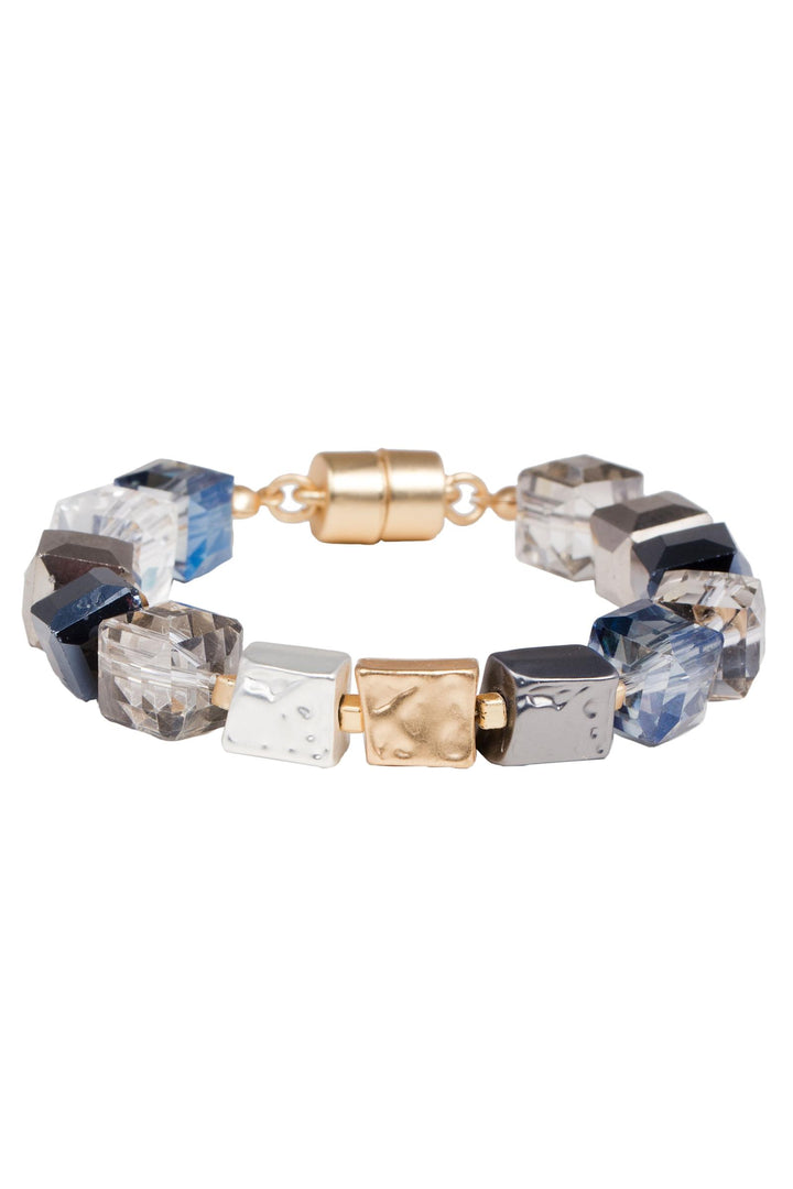Faceted Bead and Stone Bracelet