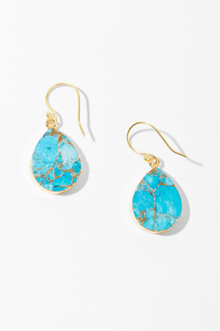 Mojave Pear Shape Gemstone Earrings
