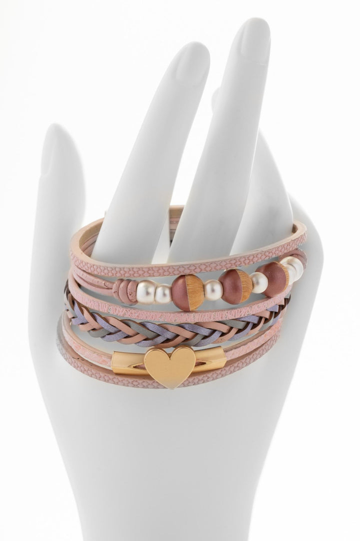 Wooden Beads Leather Bracelet