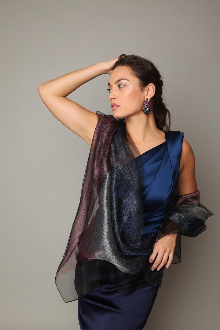 Ombre Glitz Wrap Sparkly Silk Scarf