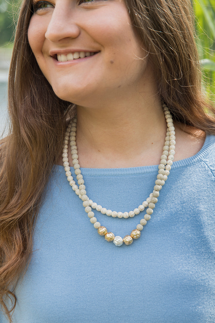 Dohara Beaded Layered Necklace