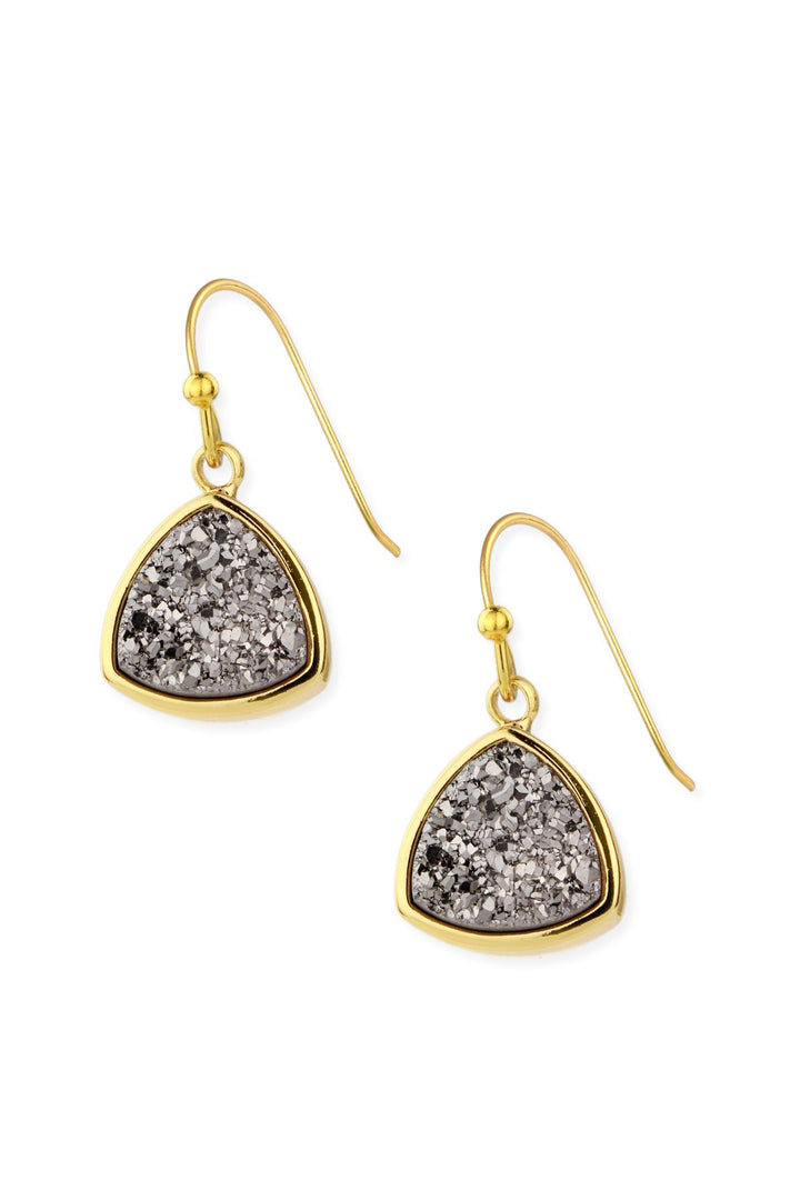 Triangle Dangle Druzy Earring