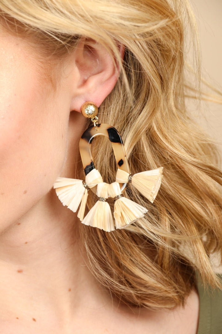 Montauk Raffia Tassel Earring