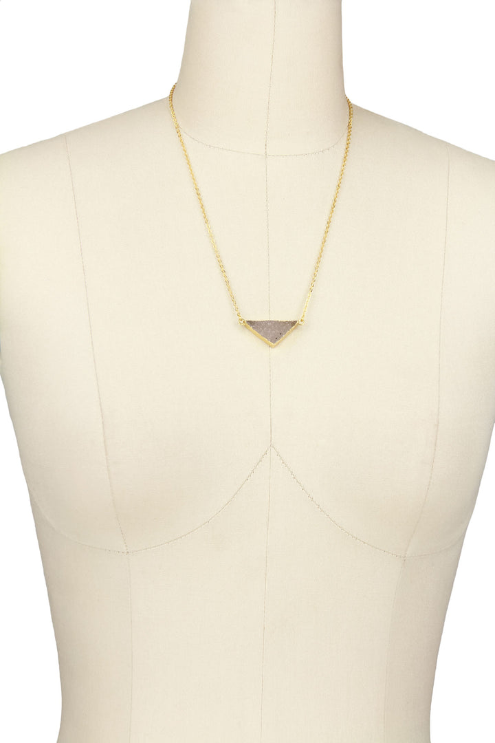 Triangle Druzy Necklace