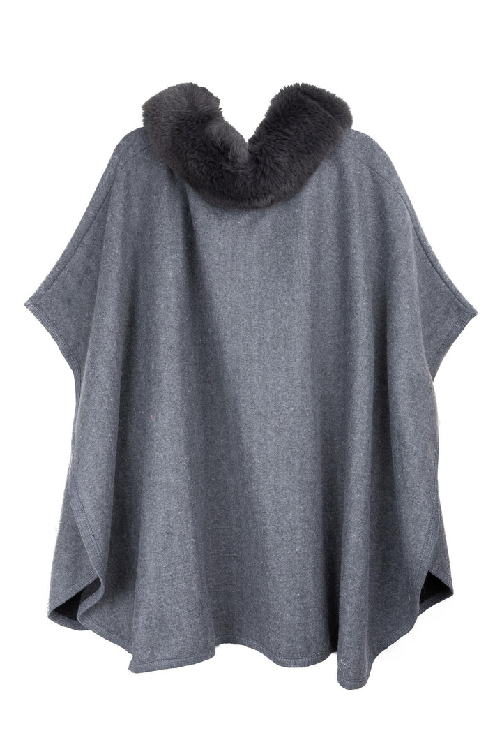 Delilah Faux Fur Pocketed Kimono
