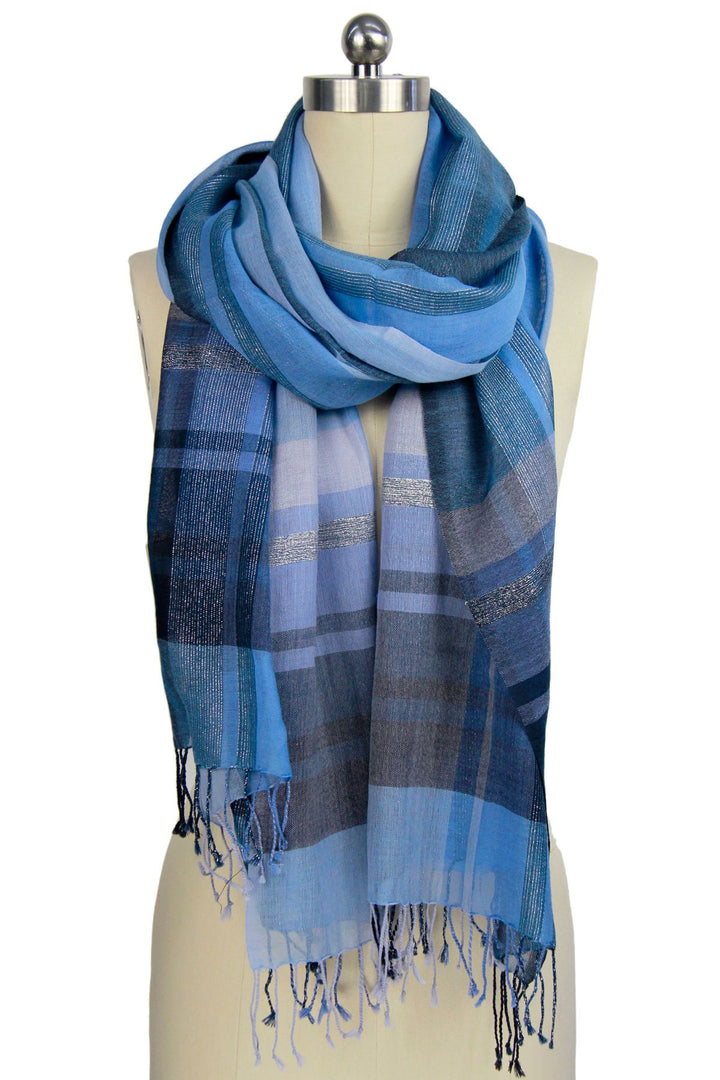 Metallic Multi Stripe Scarf