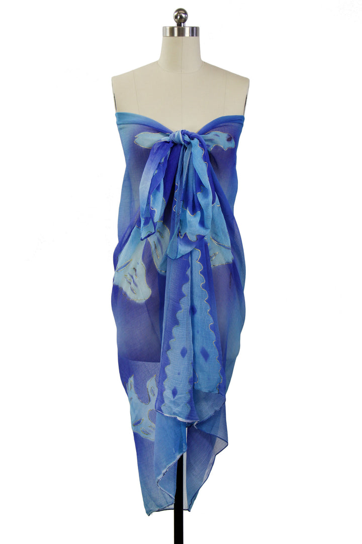 Marble Blue Georgette