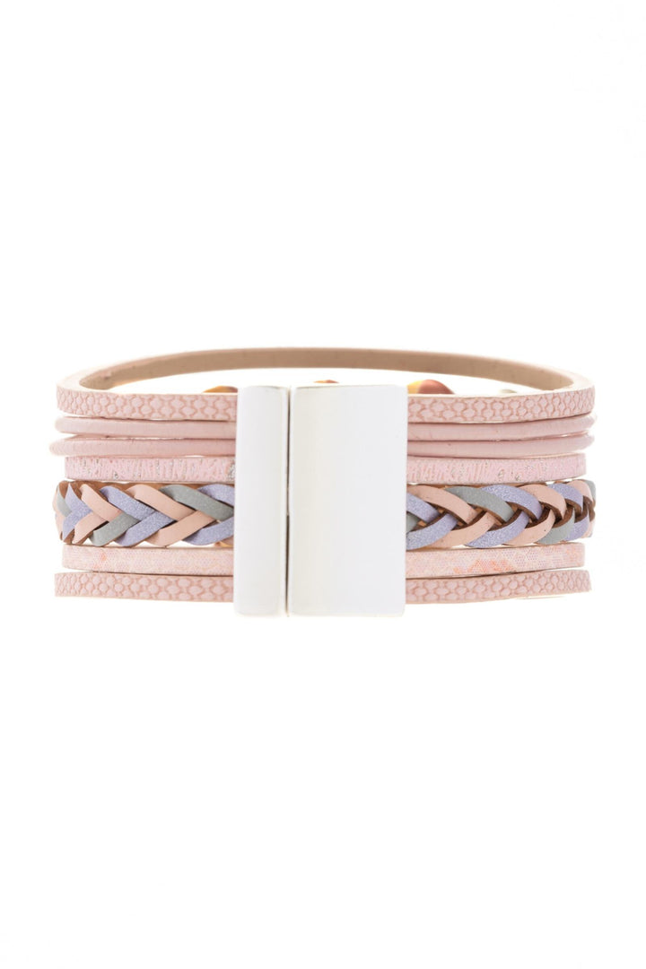 Wooden Beads Leather Bracelet