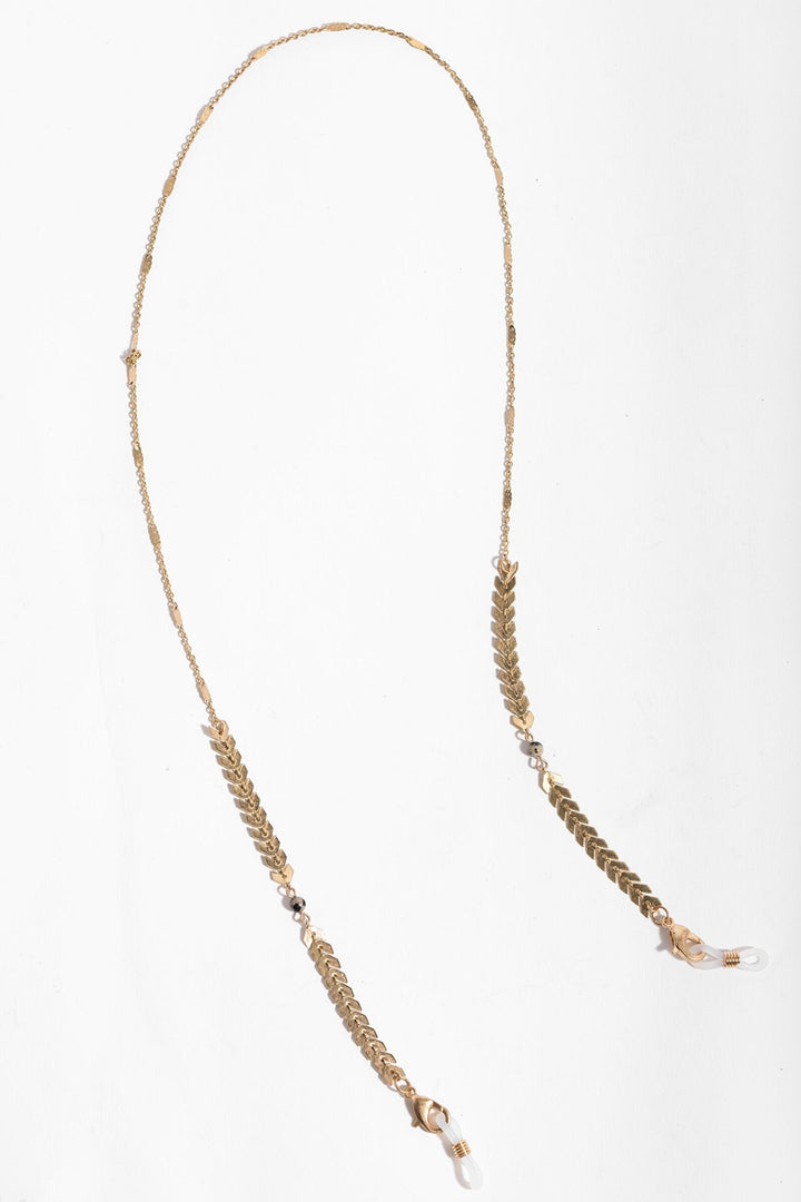 Gold Convertible Eyeglass and Mask Chain