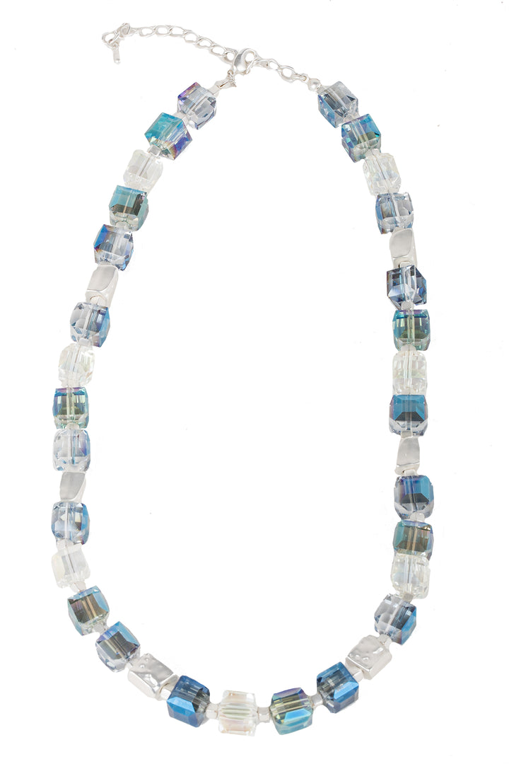 Faceted Bead and Stone Necklace